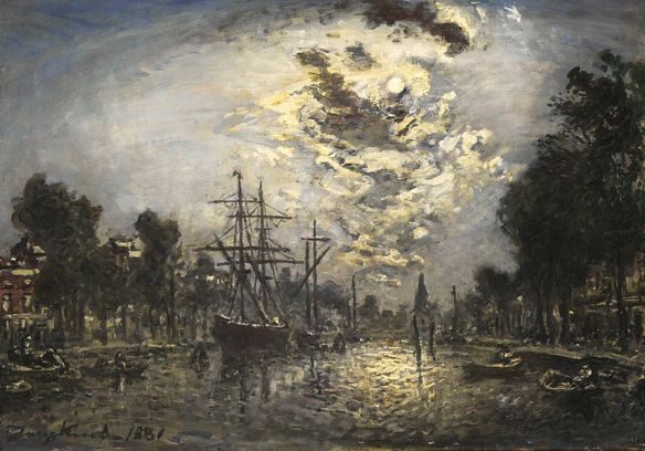 1881. Rotterdam a la luz de la luna_Johan Jongkind